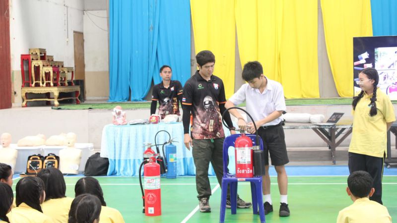 จัดกิจกรรมการฝึกซ้อมดับเพลิงและอพยพหนีไฟ   - รูปภาพเพิ่มเติม